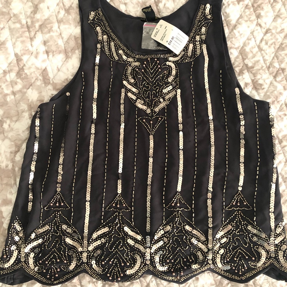 Forever 21 Grey Top Size M
